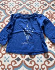 T-shirt bleu Roy m’y Little moon - tape à l’œil basic - 12 mois 