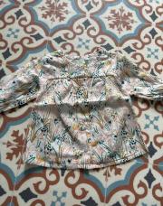Chemise longues manches fleurie -3 mois 