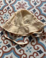 Chapeau soleil jaune et blanc ligne - Kiabi -44-48 
