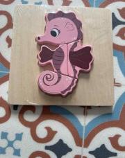 Puzzle neuf hippocampe rose 