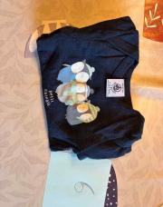 Body bleu foncé hibou petit bateau 6 mois 