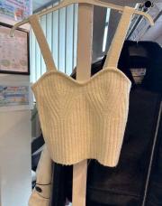 Top blanc bershka M