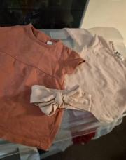 Hiver robe + sous pull rose + noeud