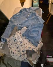 Hiver training oursons gris bleu + bonnet