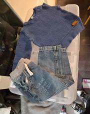 Hiver pull bleu + jeans 