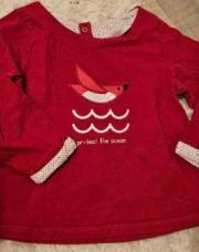T shirt longues manches rouge 