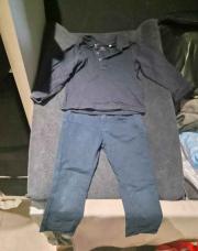 Hiver 2pcs polo bleu + pantalon bleu