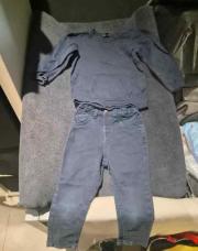 Hiver 2pcs Pull + pantalon bleu foncé 