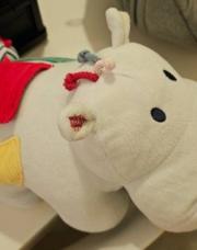 Peluche activite hippopotame 