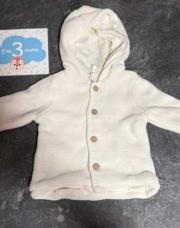 Gilet tricot blanc 60cm