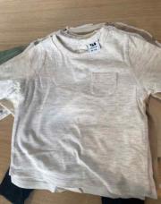 T shirt ML TAO 9 mois gris poche 