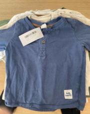 T shirt ML HM bleu 12 mois 