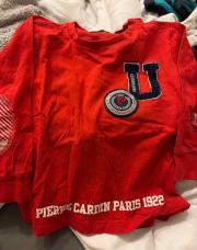 Pull rouge pierre cardin 