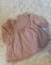 Robe rose à petits pois 1mois