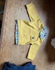 Pull col chemise jaune 6M