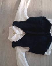 chemise + veston bleu 3 mois