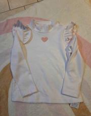 Pull blanc avec cœur rose shein