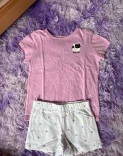 Pyjama court chat/coeurs 3 ans 
