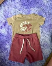 Ensemble short rouille 