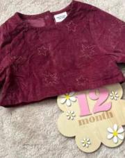 Blouse étoiles bordeaux 