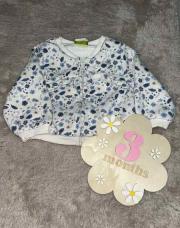 Gilet fleurs bleues 3 mois