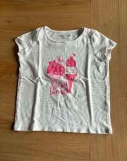 Tchirt blanc et rose glace 3 ans 