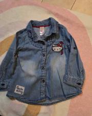 Chemise jeans hello kitty 80 cm 