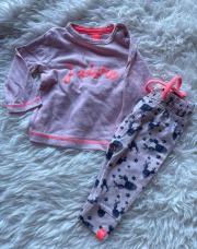 Pyjama rose « j’adore » 1 mois 