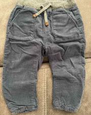 Pantalon bleu foncé élastique à la taille taille 86