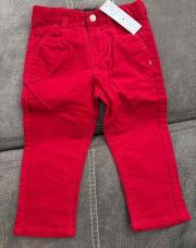 Jeans rouge velours, taille 80