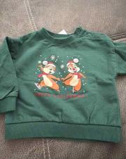 Pull vert de Noël Tic et tac, taille 12 mois