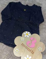 Robe bleue foncée 3 mois