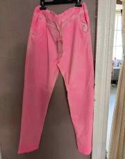 Pantalon léger rose flash taille xxl 