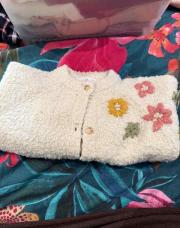 Gilet fleur Zara 6/9m