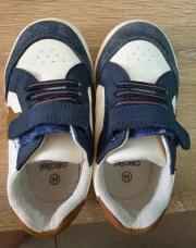 Baskets Okaidi bleu marine camel 24