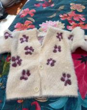 Gilet primark fleurs 6/9m 