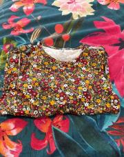 Blouse fleurie 80cm