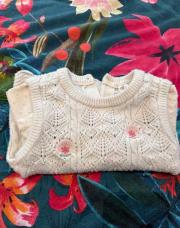 Petit pull orchestra fleur rose 18m