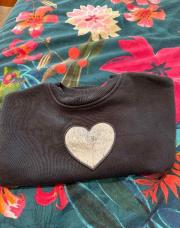 Pull noir cœur Zara 86cm 