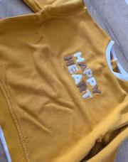 Sweat jaune moutarde happy heart 23mm 