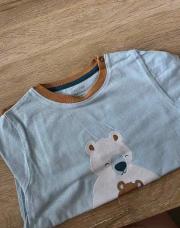 T-shirt manches longues bleu ciel ours 23m Okaidi 