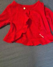 Gilet court rouge shein 2-3y 