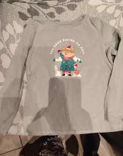 Longues manches vert noël 4 ans