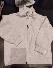 Gillet capuche zippé gris 5 ans