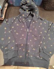 Gillet capuche zippé fleurs 5 ans
