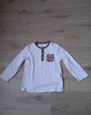 Sweat blanc et brun Obaïbi taille 86