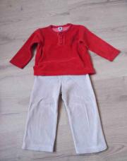 Pyjama Petit Bateau rouge et gris taille 86