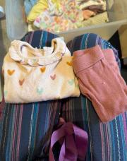 Ensemble rose à cœur 