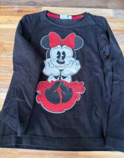 Blouse taille 110-116  Minnie noir 
