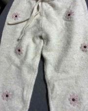 Pantalon lainage fleuri Nice family 86cm